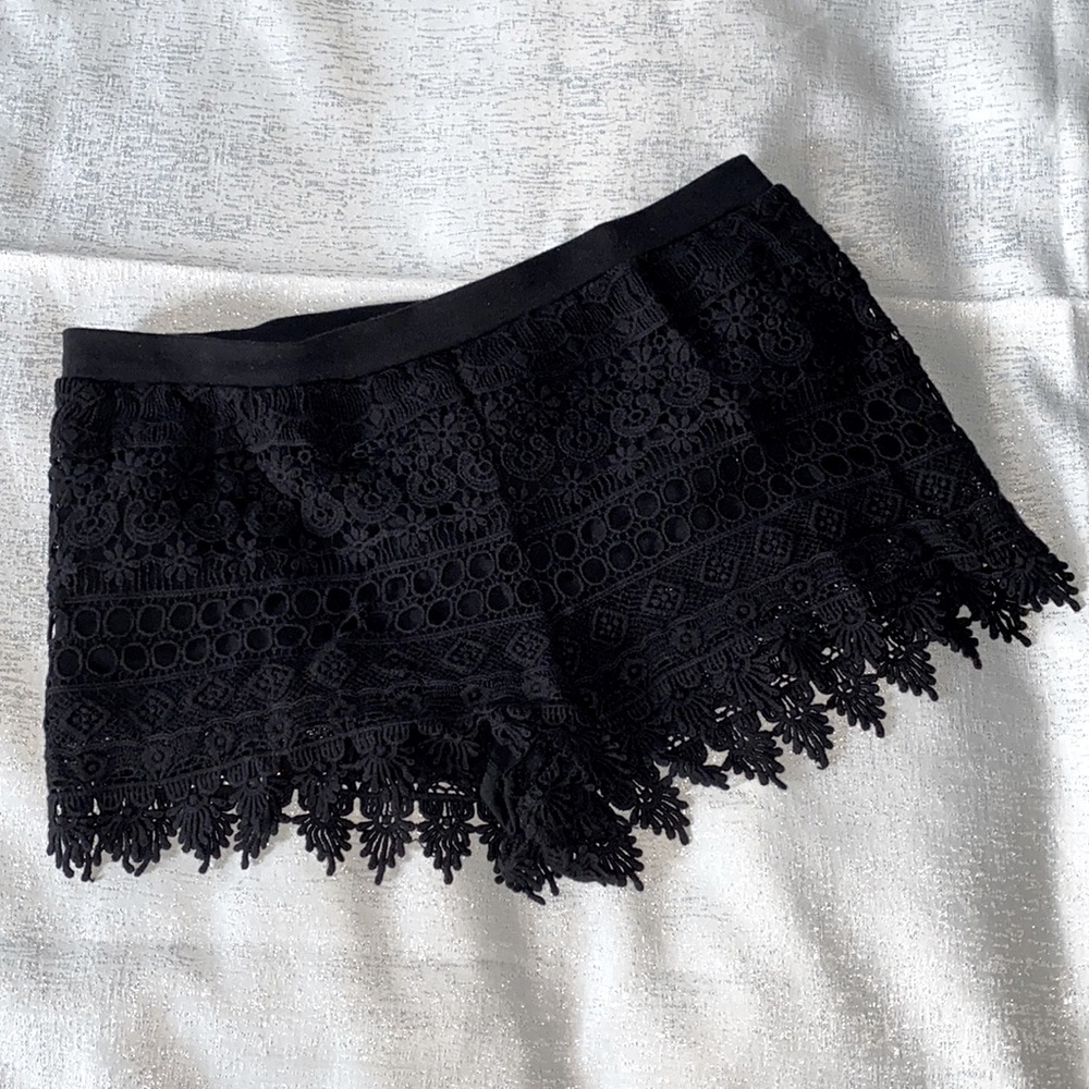 Black Lace Short Shorts